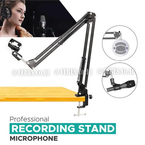 Foto Produk Stand Mic Meja klip / Boom Arm Microphone suspension Podcast,Gaming dari Cubus_Co_ID