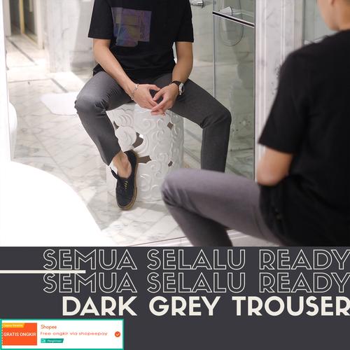 Foto Produk Celana bahan formal pria / trouser (dark grey) - 27 dari Froyemul