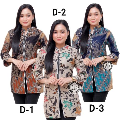 Gambar Baju Batik Wanita Blouse Seragam Kerja - D-2, M dari SANTY-COLLECTION Kota Pekalongan Tokopedia