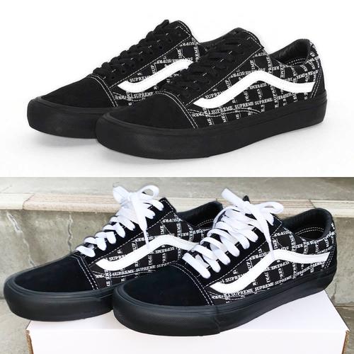 black patterned vans