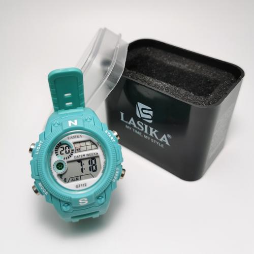 Foto Produk Jam tangan digital Anak dan remaja water Resist Lasika 7112 - hijau tosca dari Visica collection