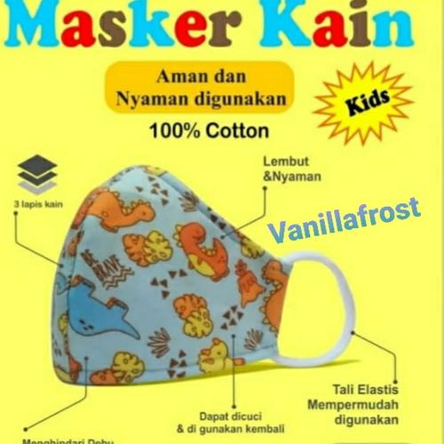 Foto Produk Masker Anak 3 Ply Katun 100% Berstandar SNI dari Vanillafrost