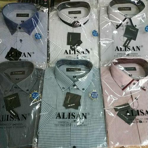 Foto Produk Alisan kemeja motif slimfit lengan pendek size 14.5 - 16 dari Sensens Store