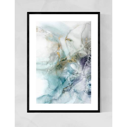 Jual Lukisan Abstrak / Framed Art Prints / Marble Watercolor - Blotting 1 - Kota Tangerang Selatan - Qubic Art | Tokopedia