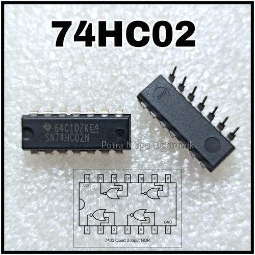 Jual ic TTL 7402 74HC02 dip 14p / SN74HC02N / HD74HC02P - Kota Bandung ...