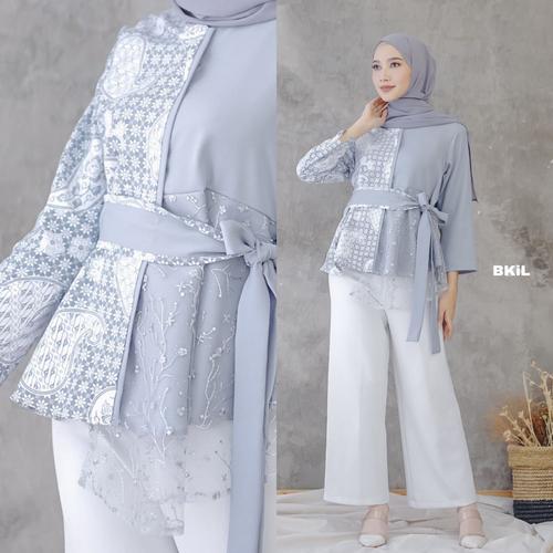 Foto Produk Baju Batik Atasan Wanita/Blouse Batik Kombinasi - Abu-abu dari Fall Collection