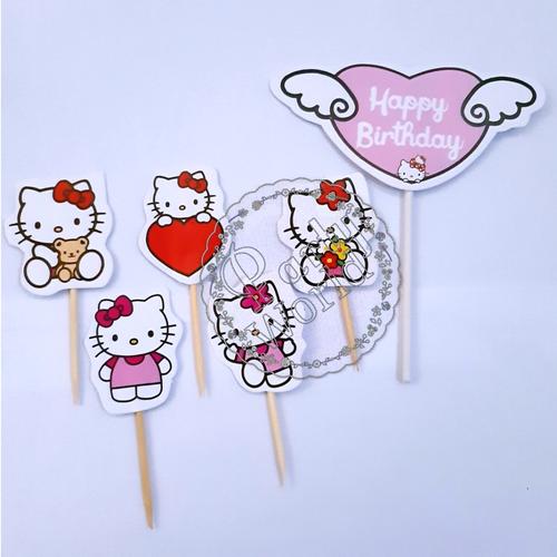 Jual Hiasan Kue Hello Kitty/ Topper Cup Cake/ Topper Cake / Topper ...