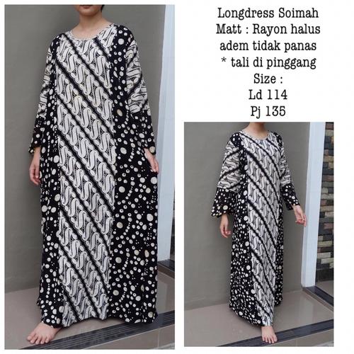 Foto Produk Daster Panjang Longdress Soimah Bahan Rayon Halus dari Batik mbak siti