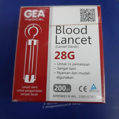 Jual Blood lancet GEA isi 200 /jarum lancet steril Jakarta Barat Alkes Glodok Jakarta