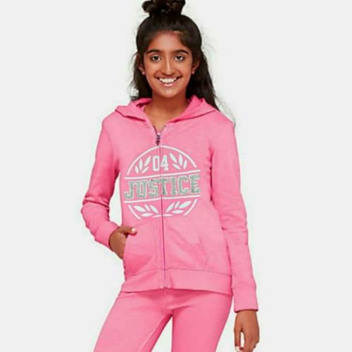 justice pink jacket