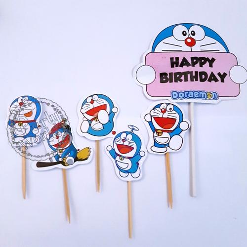 Jual Hiasan Kue Doraemon / Topper Cup Cake / Topper Cake / Topper