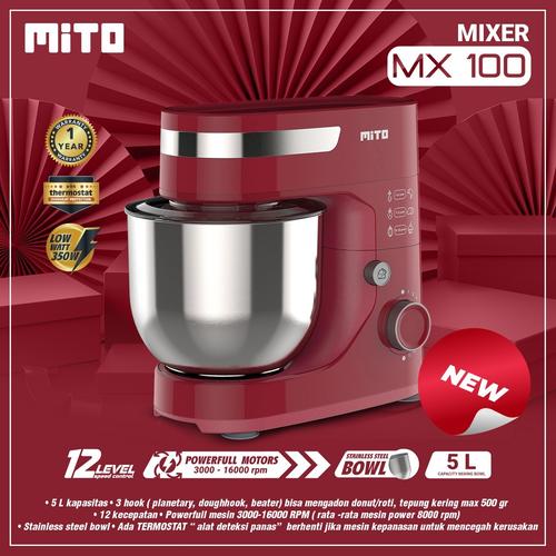 Foto Produk Mito Stand Mixer - MX-100 - MX100 - Merah dari Homewaresku
