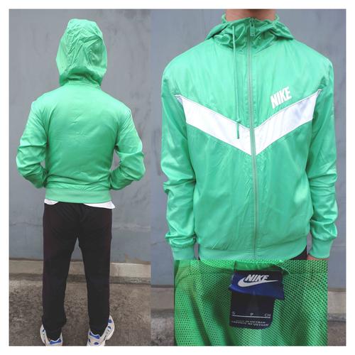 Jual Nike Windrunner Rain Jacket Green 