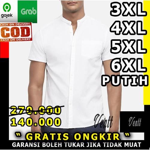 Foto Produk kemeja sanghai shanghai koko jumbo big size 3xl 4xl 5xl 6xl putih vent - 4XL dari ventt