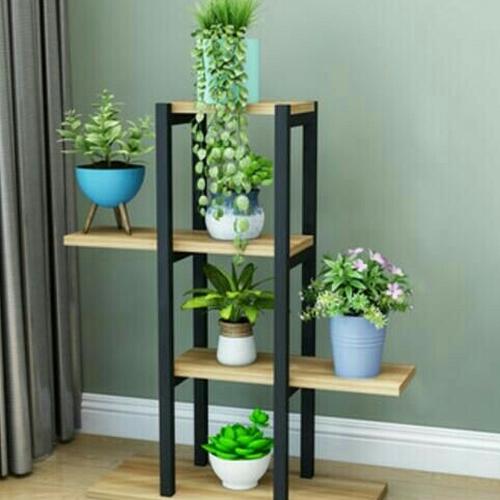 Jual Rak Bunga Besi Hollo Alas Kayu - Rak Pot Bunga 4 Susun - Hiasan ...