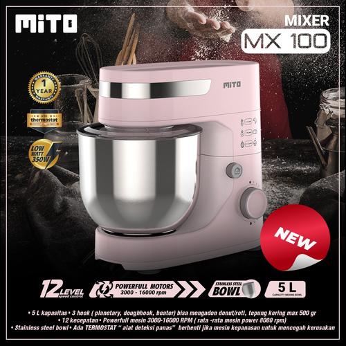 Foto Produk Mito Stand Mixer - MX-100 - MX100 - Pink dari Homewaresku