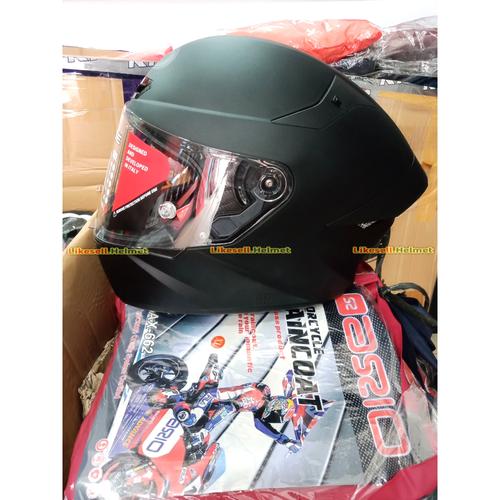 Foto Produk HELM KYT TT COURSE PLAIN MATT BLACK FULL FACE - L dari LikeshellHelmet