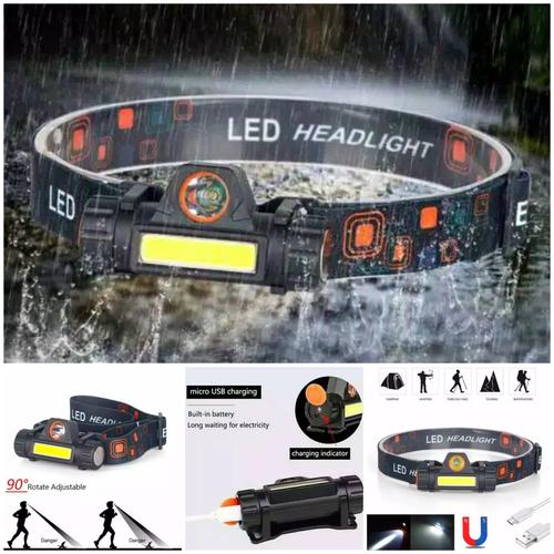Foto Produk headlamp high power senter kepala led COB recharge baterai waterproof dari dpeakoutdoor
