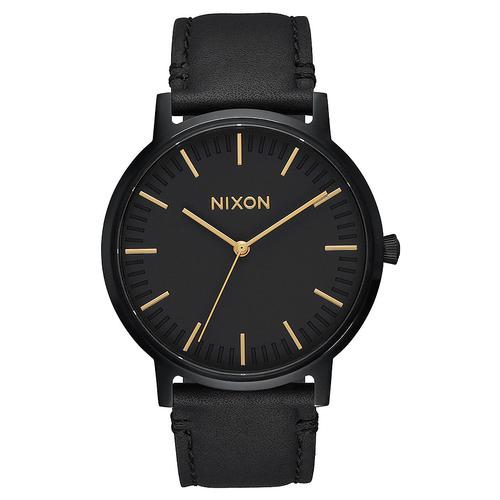 Promo NIXON A10581031 PORTER LEATHER ALL BLACK GOLD di Watch World  Indonesia Tokopedia