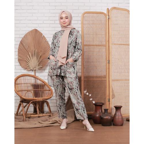 Foto Produk Piyama Set Wanita Katun Rayon Premium Baju Tidur Kemeja Motif Fit ToXL dari nooma official