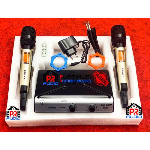 Foto Produk Mic Wireless ASHLEY Voice 1 (Original) 2 Mic Wireless Pegang Pegang dari PR Audio