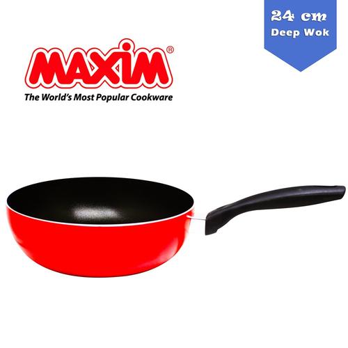 Foto Produk Maxim Valentino Deep Wok Teflon 24 CM VAL-24-DEEPWOK Wajan Cekung dari Jumbo Stationery