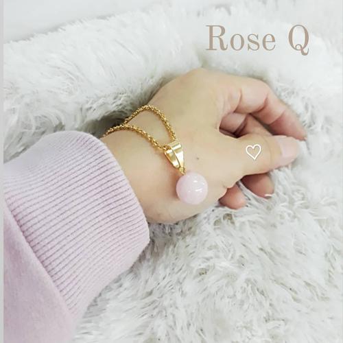 Jual ROSE QUARTZ PENDANT - TANPA KALUNG 