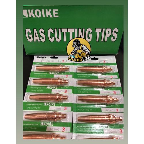 Jual KOIKE Gas Cutting Tip Acetylene no.3 Model 102H Kab. Bekasi