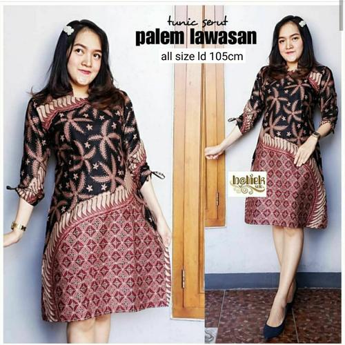 Foto Produk Tunik palem lawasan baju batik dari sabrinabatikpekalongan