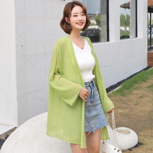 Jual Onniefashion Outer Wanita Chiffon Lengan Panjang Abu Muda Jakarta Barat Onniefashion Tokopedia