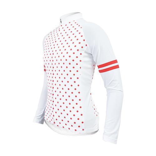 Long Sleeve Cycling Jersey Polka Dots 