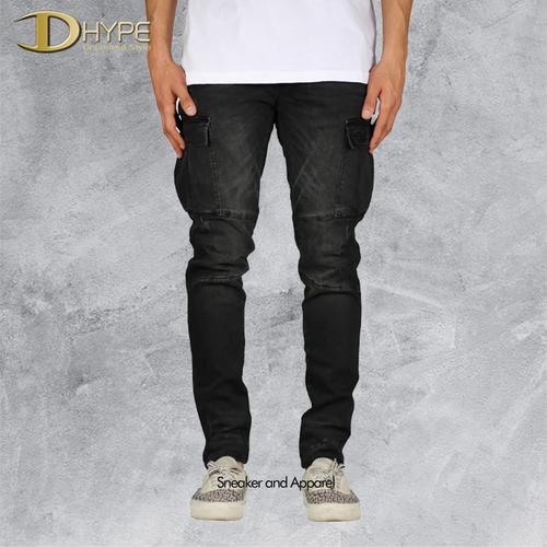 Jual Hyper Denim Black Cargo Jean - 30 