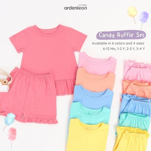 Foto Produk Ardenleon - Candy Ruffle Set - SMALL, GREEN TOSCA dari Chubby Baby Shop