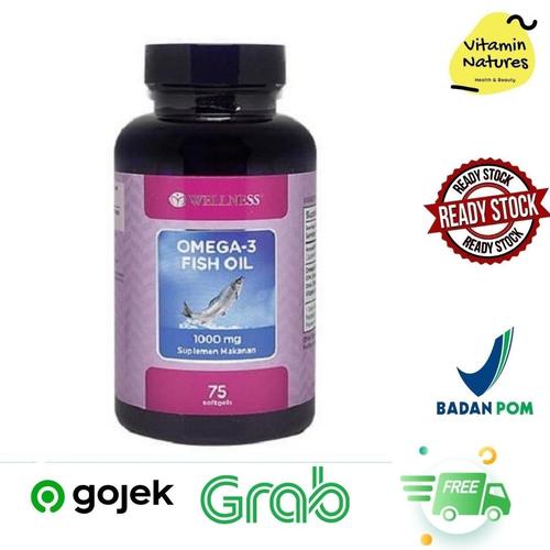 Foto Produk Wellness Omega-3 Fish Oil 1000mg / Omega 3 1000 mg 75 Softgels dari Vitamin Natures