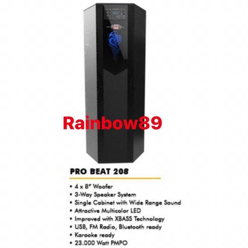 Jual SPEAKER AKTIF ROADMASTER PRO BEAT 208 4×8 inch woofer 3way
