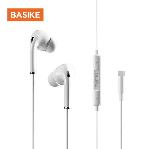 Foto Produk BASIKE Headset Wired Earphone Bass Headphone Android iPhone Original 3 - MT32 1C TYPE C dari Basike Official Store