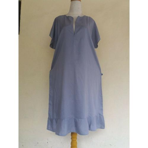 Foto Produk Daster BUSUI / daster ruffle polos / daster terbaru / daster viral - SILVER dari varisha. bordir