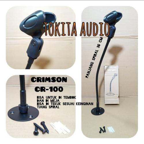 Jual STAND MIC IMAM CRIMSON CR 100 STAND SPIRAL TEMBOK HOLDER MICROPHONE Jakarta Utara