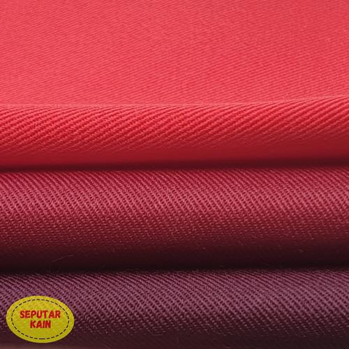 Foto Produk Kain Twill Poly/PE (Merah) - 17 CABE dari Seputar Kain