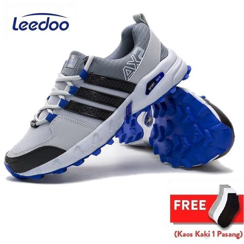 Foto Produk Leedoo Sepatu Hiking Pria Sneakers Gunung Anti Air Outdoor Shoes MH206 - Abu-abu, 39 dari Leedoo
