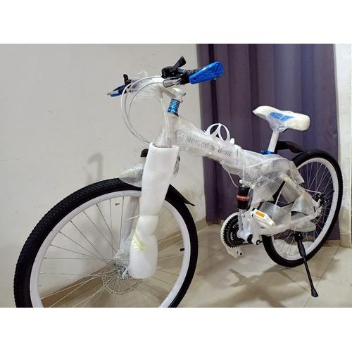 Jual Sepeda Gunung lipat mtb 26 inch 21 speed gunung high carbon steel -  Putih Jeep - Jakarta Utara - Kelly Mart | Tokopedia