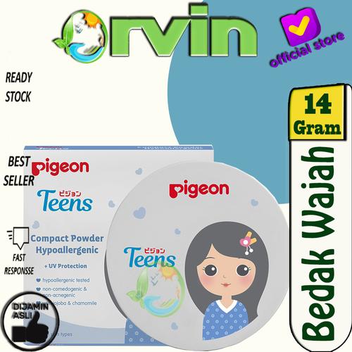 Foto Produk Pigeon Teens Compact Powder Pink / Make Up / Bedak Padat dari Orvin Health & Beauty