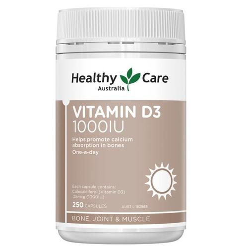 Foto Produk Healthy Care Vitamin D3 1000IU Kesehatan Tulang Made In Australia - 250 CAPSULES dari GrosirOtomotif