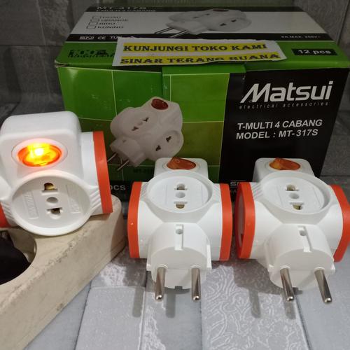 Jual T-Multi Stop Kontak Steker 4 Cabang Matsui ON OFF SNI - Jakarta ...