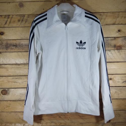 white adidas track top