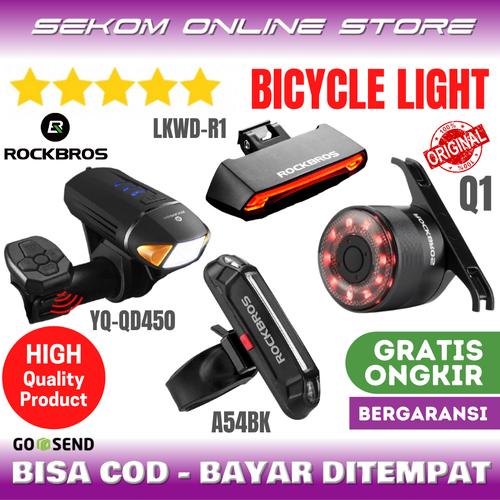Foto Produk ROCKBROS Bicycle Light Wireless Turn Lampu Sepeda Signal Led Flash dari SEKOM ONLINE STORE