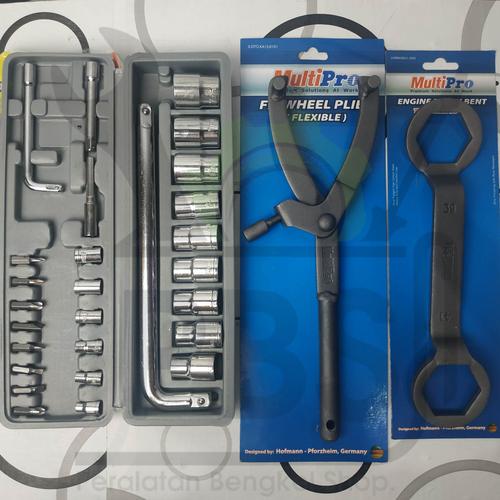 Foto Produk Paket hemat 3pcs Kunci Tracker CVT +Kunci Pulley 39x41+ kunci sock 2 dari peralatan bengkel shop