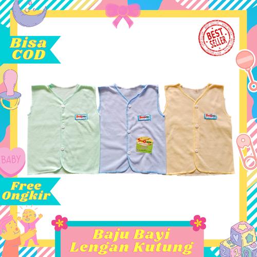 Foto Produk Best Seller Baju Kutung / Baju Bayi Tanpa Lengan Polos warna SNI murah dari Toko Bayi Hanifah