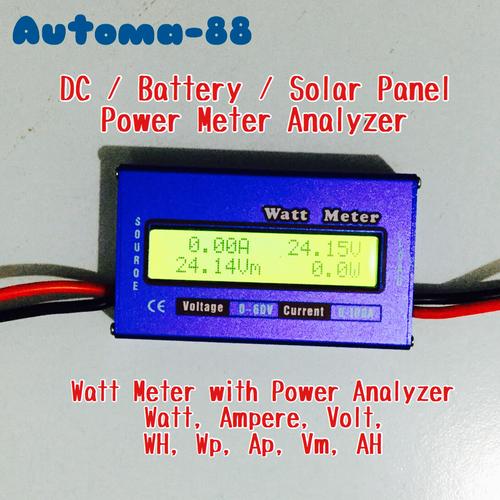 Foto Produk DC Watt Meter Volt Ampere kwh meter 60 Volt 100A dari Automa-88