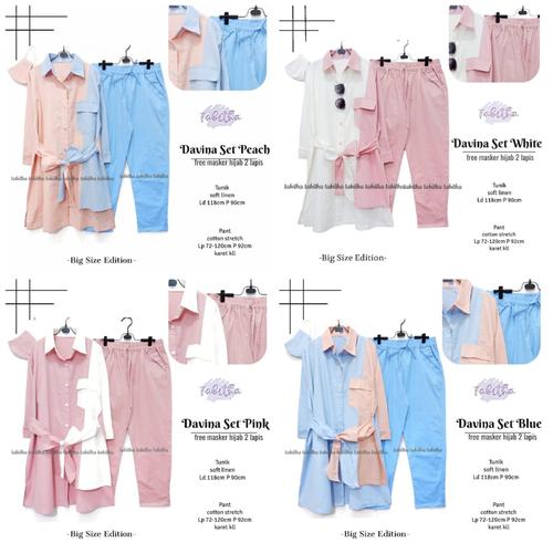 Foto Produk New Davina Set Setelan Celana Wanita Jumbo Baju Kerja Big Size Modis dari Ilyassa Shop